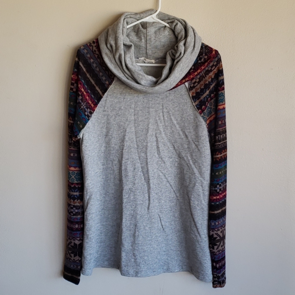 Boutique sweater cowl neck top